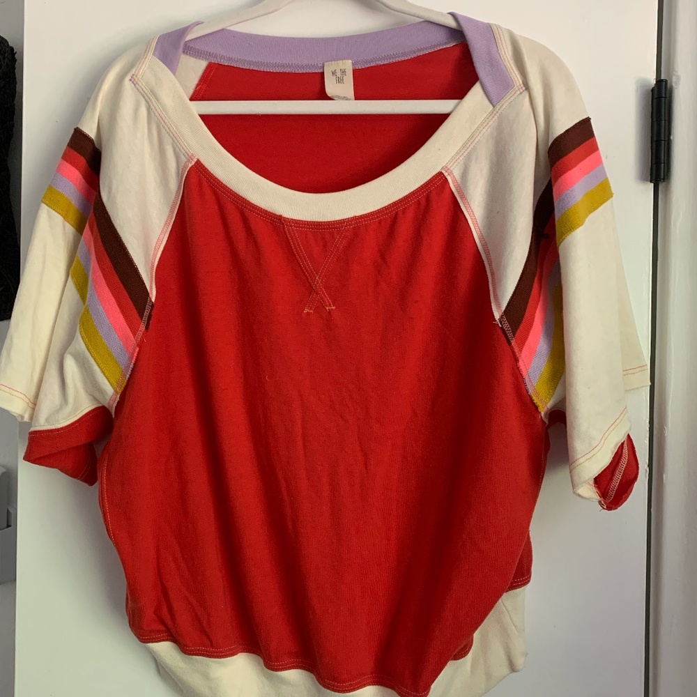 Free People We The Free Cropped Jersey Shirt